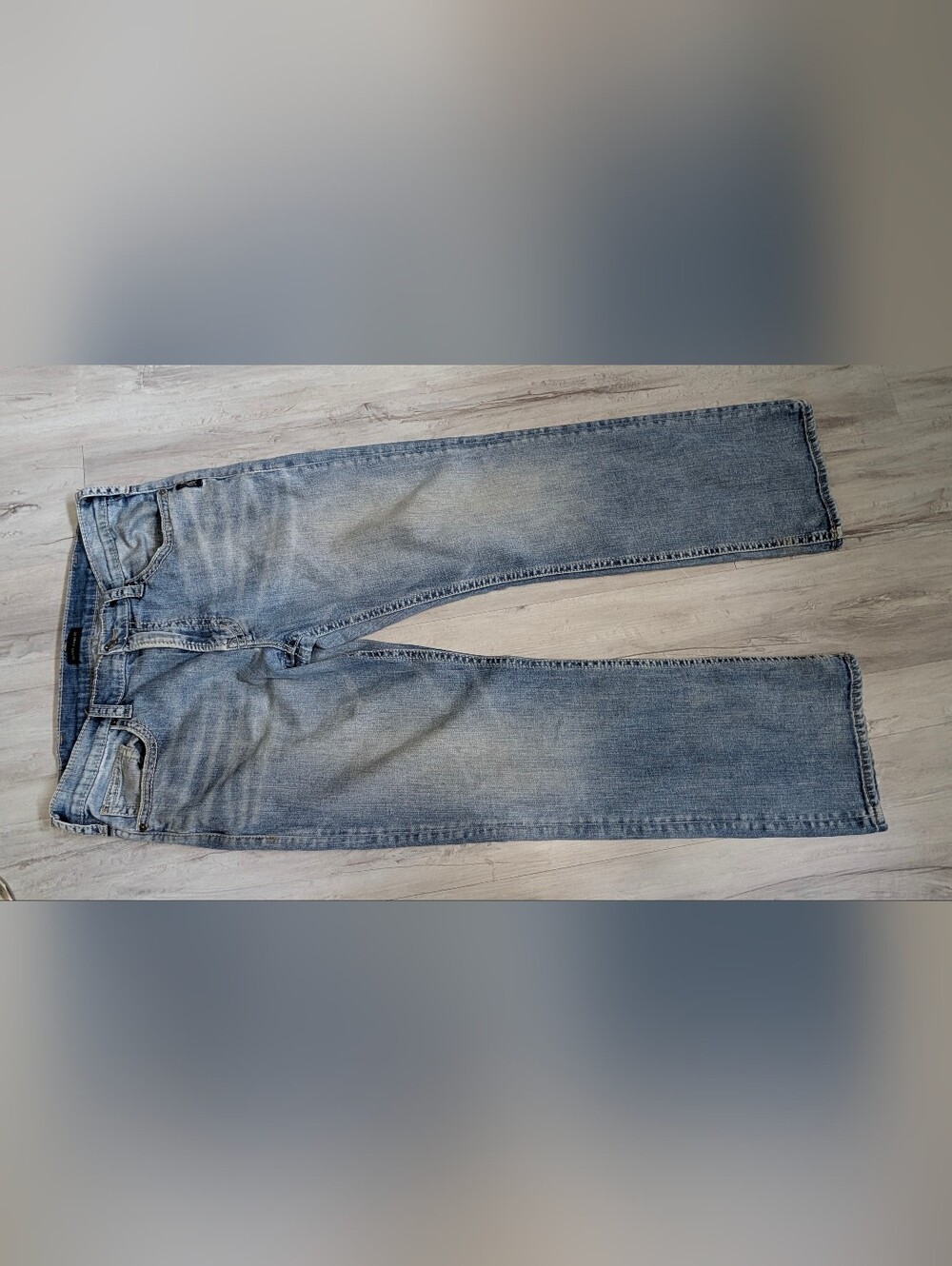 Men's Silver Lightwash Denim Jeans 36/32